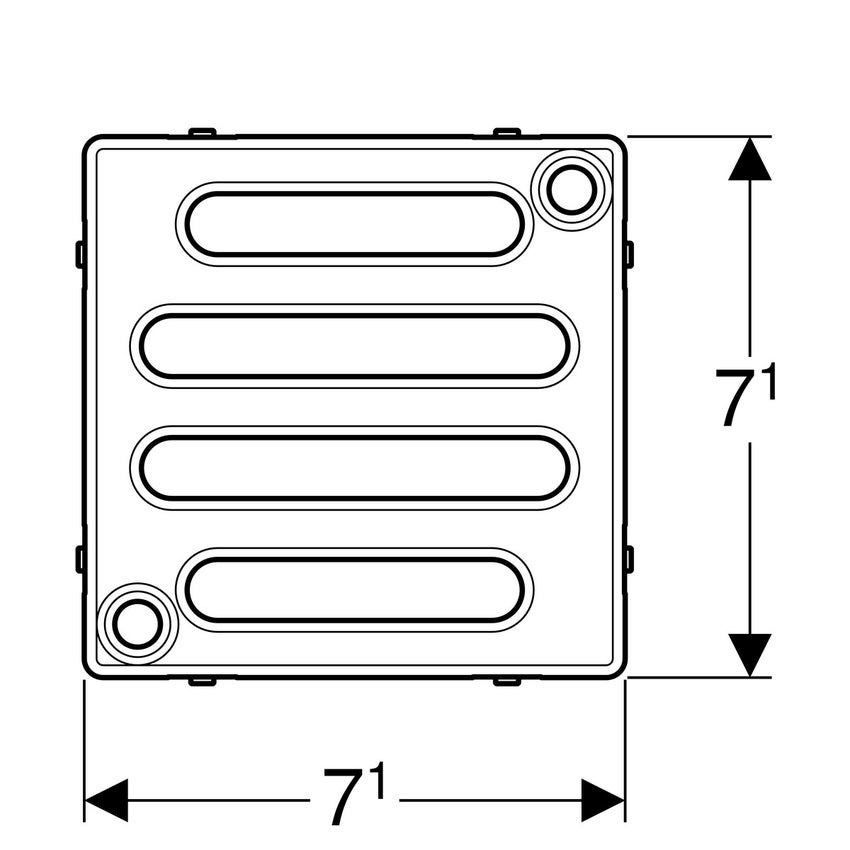 Immagine di Geberit griglia avvitata misura 8x8 cm 154.310.00.1