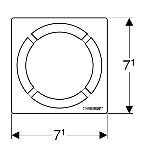 Immagine di Geberit griglia rotonda misura 8x8 cm 154.311.00.1