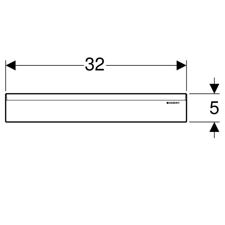 Immagine di Geberit accessori di completamento per scarico a parete, copertura in materiale sintetico finitura cromo 154.335.21.1