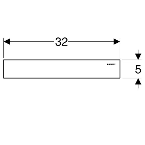 Immagine di Geberit accessori di completamento per scarico a parete, copertura in acciaio inox spazzolato finitura acciaio inox spazzolato 154.336.FW.1