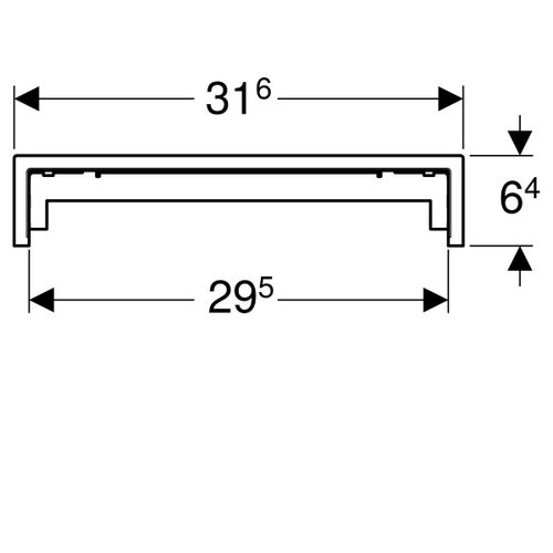 Immagine di Geberit accessori di completamento per scarico a parete, rivestibile con piastrelle, composto da più elementi 154.339.00.1