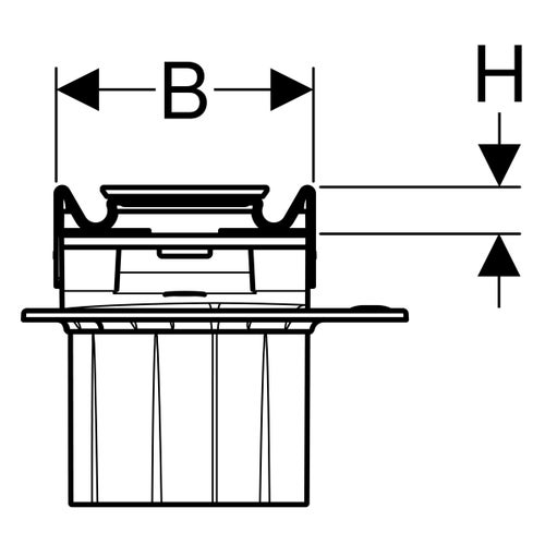 Immagine di Geberit canaletta per doccia a pavimento finitura telaio acciaio inox e superficie rivestita in acciaio inox spazzolato 154.456.00.1