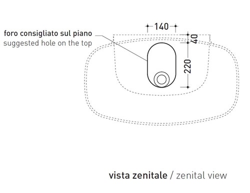 Immagine di Flaminia NUDASLIM lavabo 76 cm da appoggio o sospeso, senza troppopieno, colore bianco finitura lucido ND75L