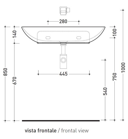 Immagine di Flaminia NUDASLIM lavabo 76 cm da appoggio o sospeso, senza troppopieno, colore bianco finitura lucido ND75L