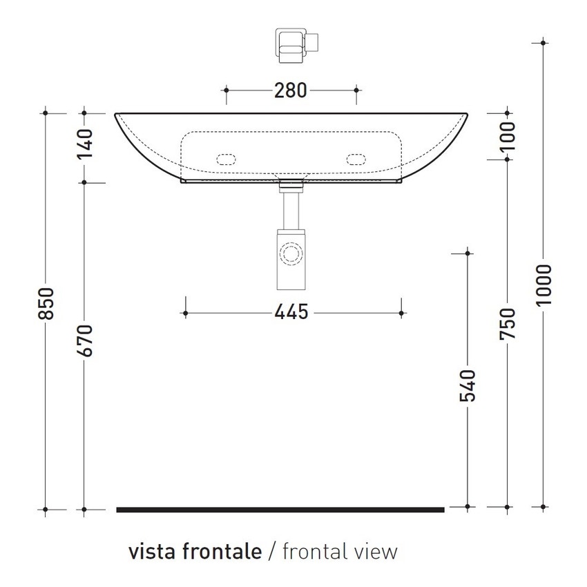 Immagine di Flaminia NUDASLIM lavabo 76 cm da appoggio o sospeso, senza troppopieno, colore bianco finitura lucido ND75L