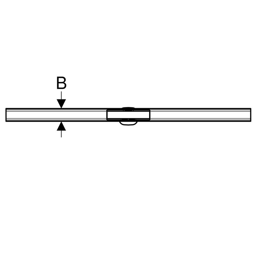Immagine di Geberit canaletta per doccia a pavimento, per pavimenti sottili finitura acciaio inox spazzolato 154.459.00.1