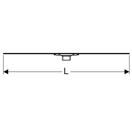 Immagine di Geberit canaletta per doccia a pavimento, per pavimenti sottili finitura acciaio inox spazzolato 154.459.00.1