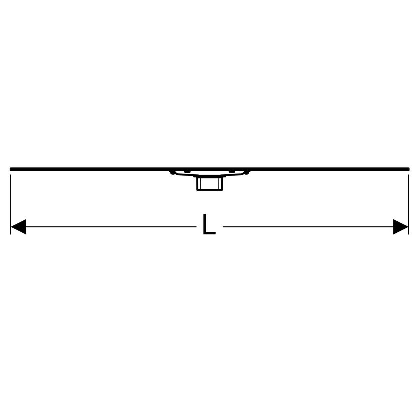 Immagine di Geberit canaletta per doccia a pavimento, per pavimenti sottili finitura acciaio inox spazzolato 154.459.00.1