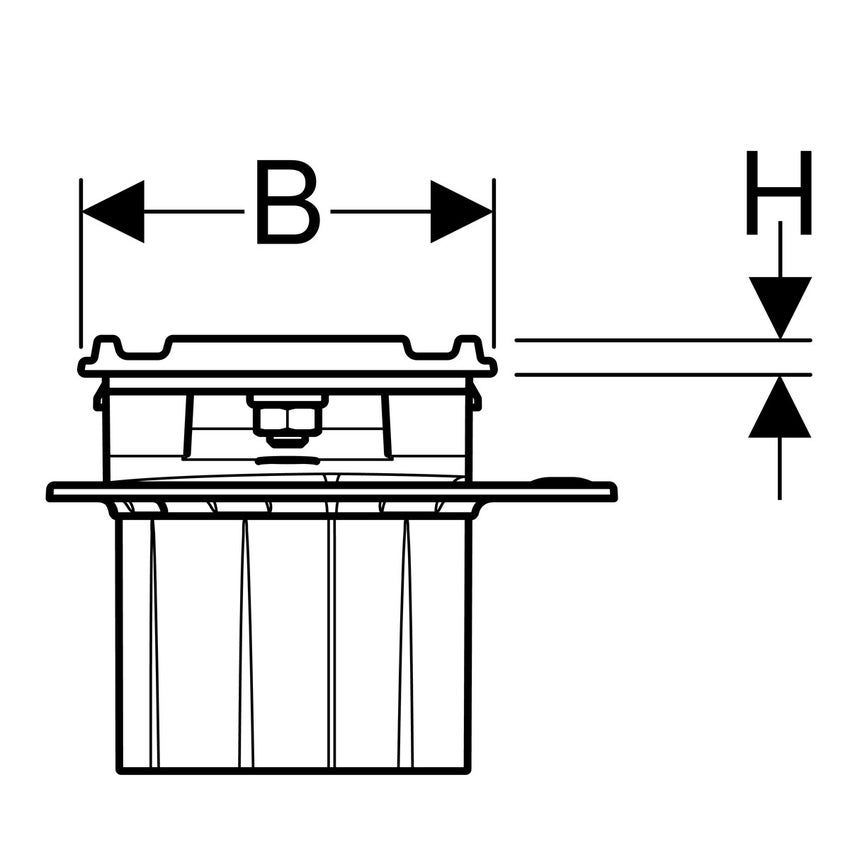 Immagine di Geberit canaletta per doccia a pavimento, per pavimenti sottili finitura acciaio inox spazzolato 154.459.00.1