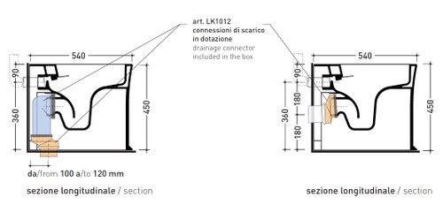 Immagine di Flaminia MADRE vaso back to wall con sistema goclean®, scarico S/P, senza sedile, colore bianco finitura lucido MA117G