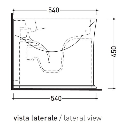 Immagine di Flaminia MADRE PLUS vaso back to wall con sistema goclean®, scarico a parete o a pavimento, senza sedile, colore bianco finitura lucido MA117RG