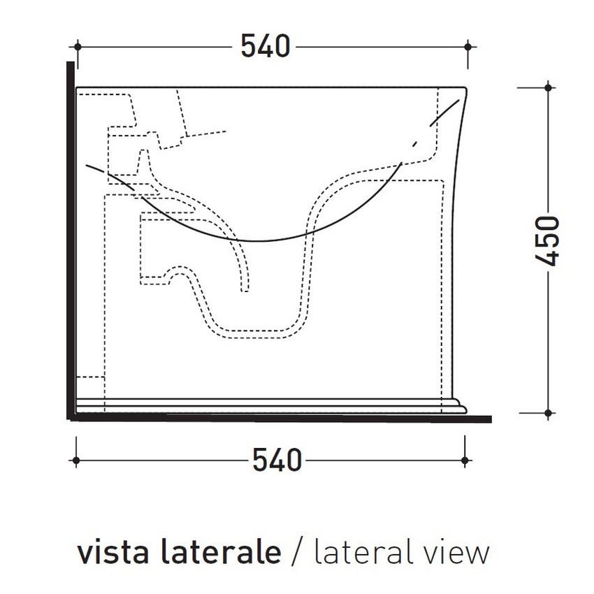 Immagine di Flaminia MADRE PLUS vaso back to wall con sistema goclean®, scarico a parete o a pavimento, senza sedile, colore bianco finitura lucido MA117RG