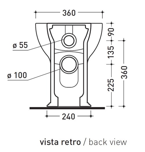 Immagine di Flaminia MADRE PLUS vaso back to wall con sistema goclean®, scarico a parete o a pavimento, senza sedile, colore bianco finitura lucido MA117RG