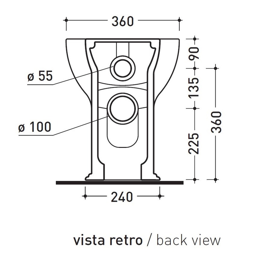 Immagine di Flaminia MADRE PLUS vaso back to wall con sistema goclean®, scarico a parete o a pavimento, senza sedile, colore bianco finitura lucido MA117RG