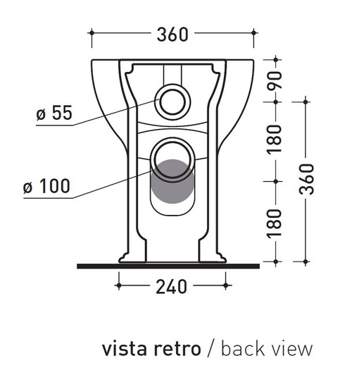 Immagine di Flaminia MADRE vaso back to wall con sistema goclean®, scarico S/P, senza sedile, colore bianco finitura lucido MA117G