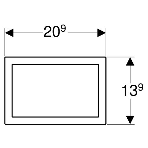 Immagine di Geberit OMEGA60 cornice di copertura per placca di comando, finitura cromo spazzolato 115.086.GH.1