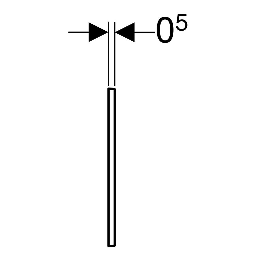 Immagine di Geberit OMEGA60 cornice di copertura per placca di comando, finitura cromo spazzolato 115.086.GH.1