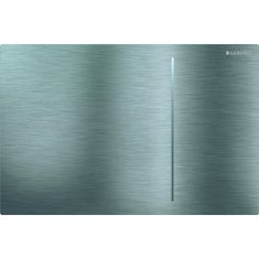 Immagine di Geberit SIGMA70 placca di comando per risciacquo a due quantità e per cassetta di risciacquo da incasso sigma 8 cm, finitura acciaio inox spazzolato 115.625.FW.1