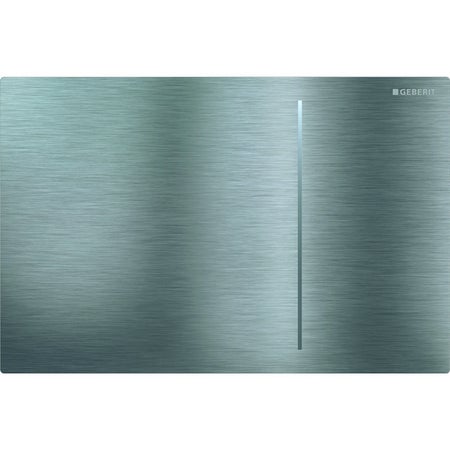 Immagine di Geberit SIGMA70 placca di comando per risciacquo a due quantità e per cassetta di risciacquo da incasso sigma 8 cm, finitura acciaio inox spazzolato 115.625.FW.1