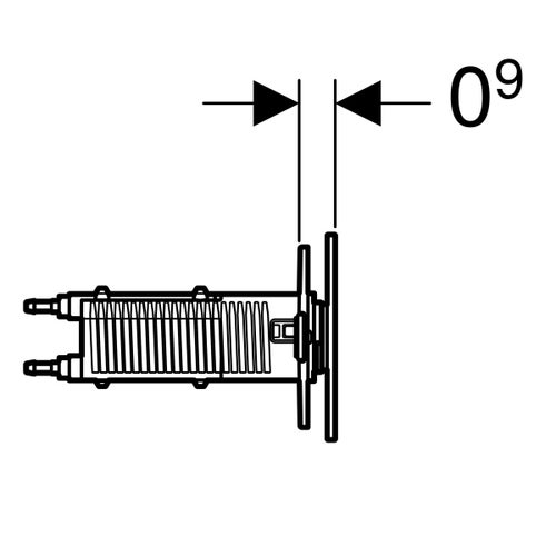 Immagine di Geberit comando a distanza tipo 70 per risciacquo a due quantità per cassetta di risciacquo da incasso sigma 8 cm colore lava 115.635.JK.1
