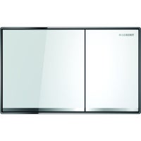 Immagine di Geberit SIGMA60 placca di comando per risciacquo a due quantità, a filo parete, tasti colore bianco, profili design finitura a specchio, telaio finitura cromo 115.640.SI.1