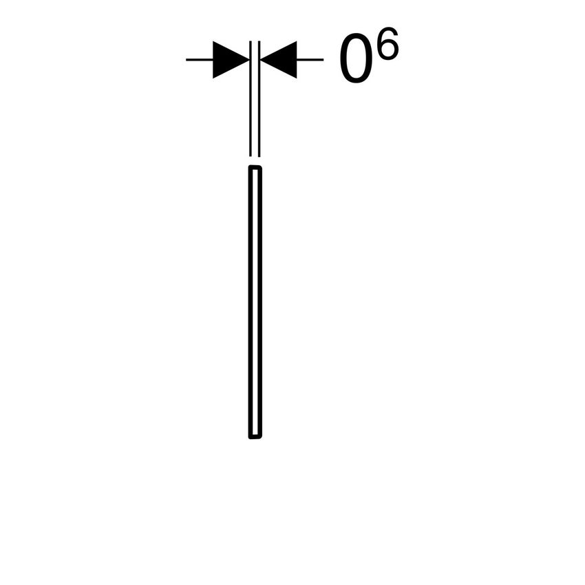 Immagine di Geberit SIGMA60 cornice di copertura per placca di comando, finitura cromo 115.641.21.1