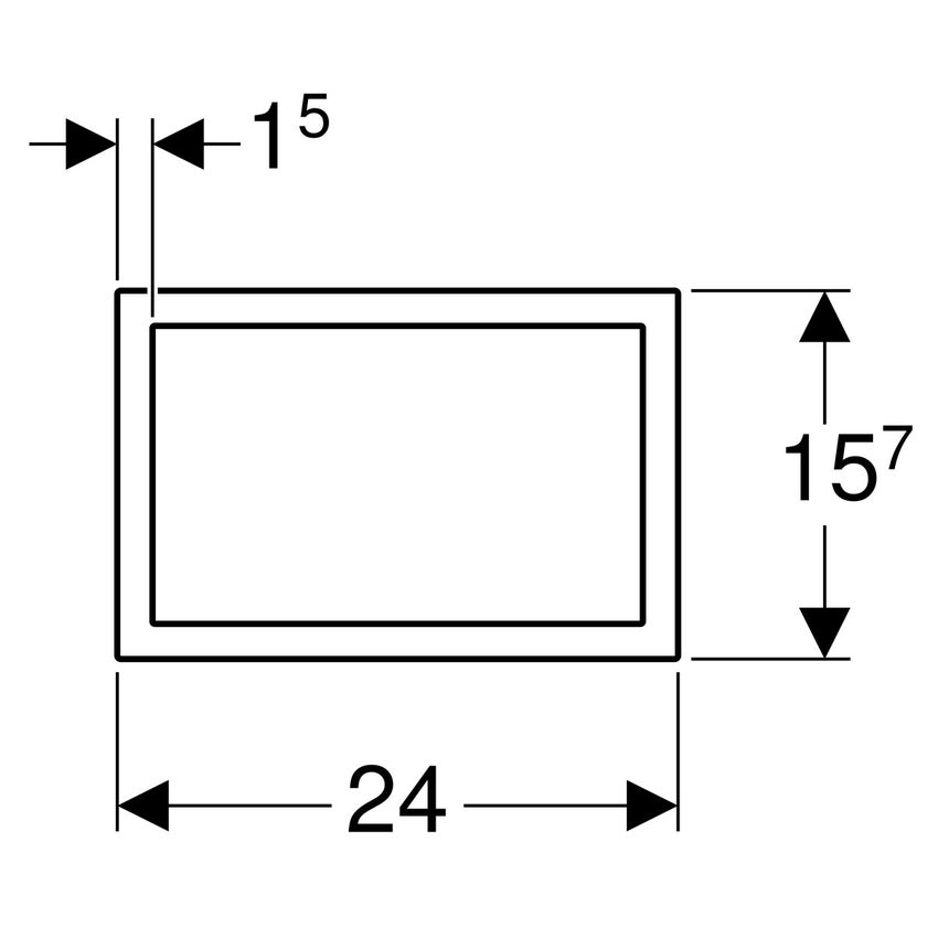 Immagine di Geberit SIGMA60 cornice di copertura per placca di comando, finitura cromo spazzolato 115.641.GH.1