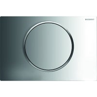 Immagine di Geberit SIGMA10 placca di comando per risciacquo con possibilità d'interruzione, placca e tasto finitura cromo, anello design finitura cromo satinato 115.758.KH.5