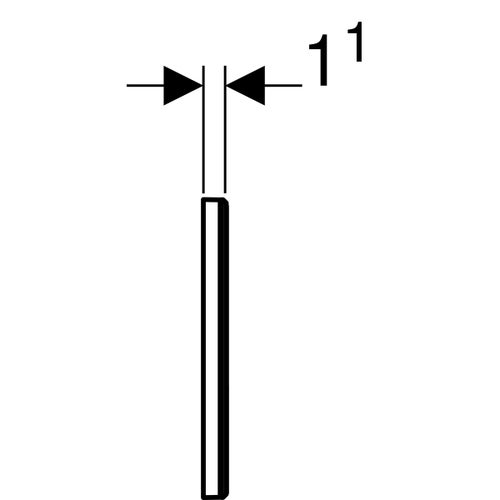 Immagine di Geberit SIGMA placca di copertura, finitura cromo satinato 115.768.46.1