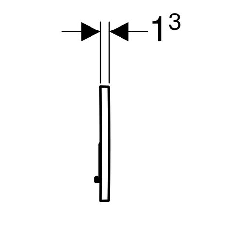 Immagine di Geberit SIGMA01  placca di comando per risciacquo a due quantità, finitura cromo satinato 115.770.JQ.5