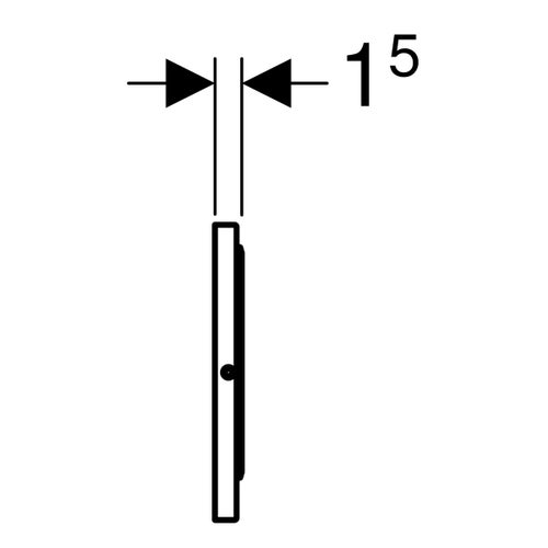 Immagine di Geberit SIGMA10 placca di comando per risciacquo con possibilità d'interruzione, avvitabile, placca e tasto finitura acciaio inox spazzolato, anello design finitura lucido 115.787.SN.5