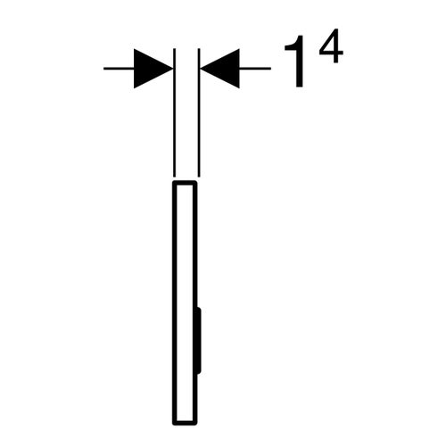 Immagine di Geberit SIGMA50 placca di comando per risciacquo a due quantità, finitura personalizzabile 115.788.00.1