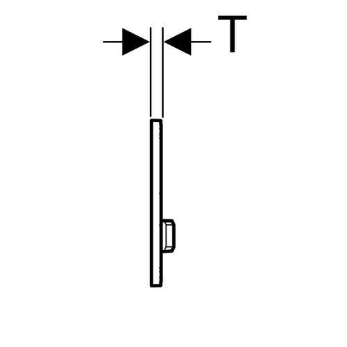 Immagine di Geberit SIGMA50 placca di comando per risciacquo a due quantità, piastra base e tasti finitura cromo, placca di copertura finitura effetto cemento 115.788.JV.2