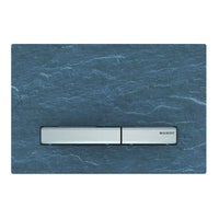 Immagine di Geberit SIGMA50 placca di comando per risciacquo a due quantità, piastra base e tasti finitura cromo, placca di copertura colore ardesia Mustang 115.788.JM.2