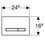Immagine di Geberit SIGMA50 placca di comando per risciacquo a due quantità, piastra base e tasti finitura cromo, placca di copertura colore ardesia Mustang 115.788.JM.2