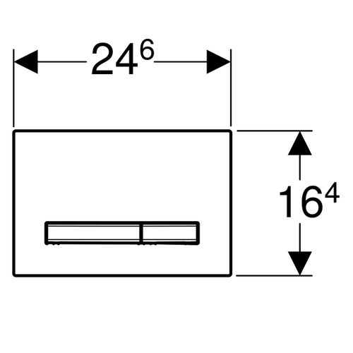 Immagine di Geberit SIGMA50 placca di comando per risciacquo a due quantità, piastra base e tasti finitura cromato, placca di copertura colore sabbia 115.788.TG.2