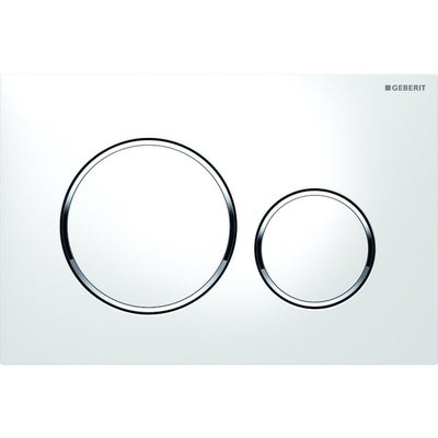Placca Di Comando Geberit Twinline 30 Per Cassetta Wc A Doppio Scarico - Cromo Satinato, Azionamento Frontale