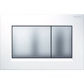 Immagine di Geberit SIGMA20 placca di comando per risciacquo a due quantità, placca colore bianco, tasti e profili design finitura cromo satinato 115.883.KL.1