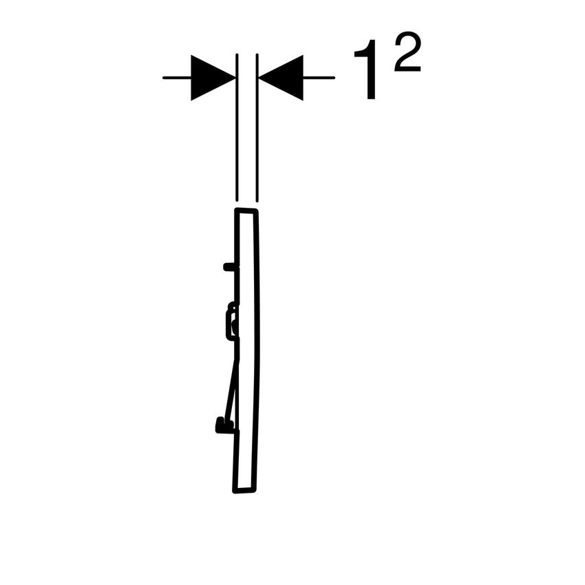 Geberit 115.883.KJ.1 SIGMA30 placca di comando per risciacquo a due  quantità, placca e tasti colore bianco, profili design e telaio finitura  cromo