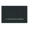 Immagine di Geberit SIGMA20 placca di comando per risciacquo a due quantità, placca e tasti colore nero finitura opaco, profili design e telaio finitura cromo 115.883.14.1