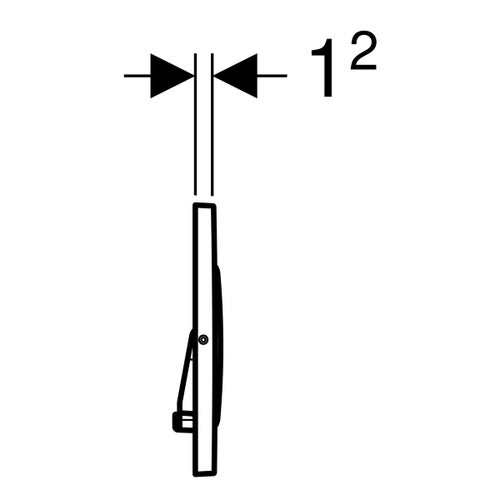 Immagine di Geberit SIGMA20 placca di comando per risciacquo a due quantità, avvitabile, placca e tasti finitura acciaio inox spazzolato, anelli design finitura lucido 115.889.SN.1