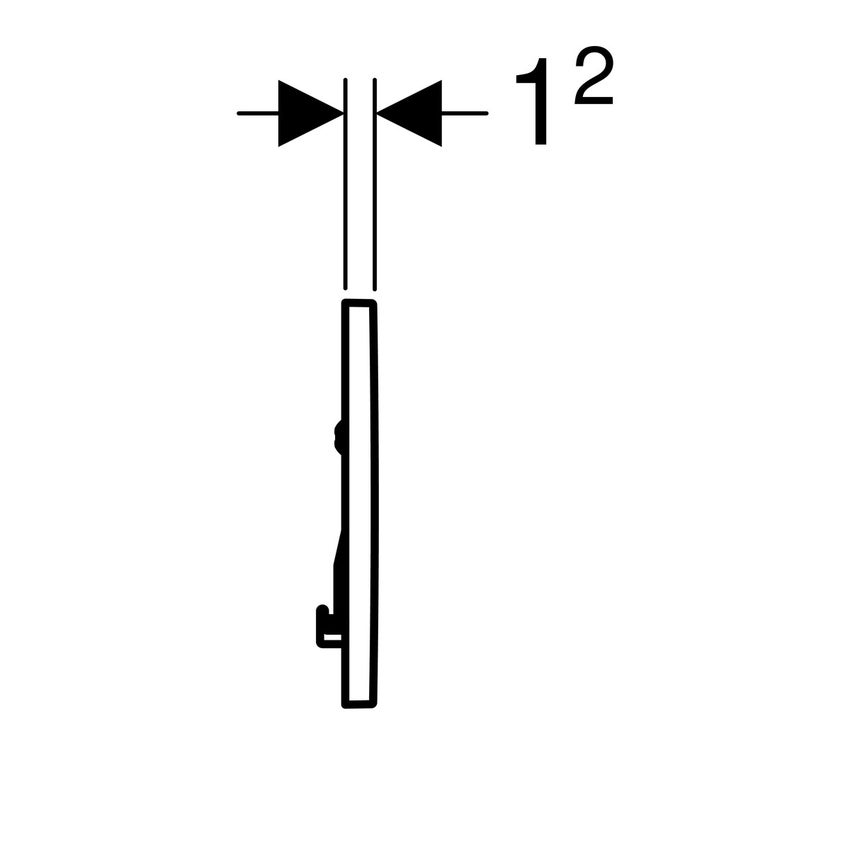 Immagine di Geberit SIGMA10 placca di comando per risciacquo con possibilità d'interruzione, avvitabile, placca e tasto finitura cromo, profili design finitura cromo spazzolato 115.893.KY.1