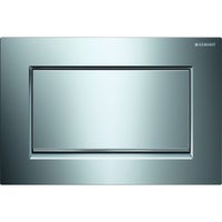 Immagine di Geberit SIGMA10 placca di comando per risciacquo con possibilità d'interruzione, avvitabile, placca e tasto finitura cromo, profili design finitura cromo spazzolato 115.893.KY.1