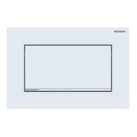 Immagine di Geberit SIGMA10 placca di comando per risciacquo con possibilità d'interruzione, avvitabile, placca e tasto colore bianco finitura opaco, profili design e telaio finitura cromo 115.893.JT.1