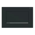 Immagine di Geberit SIGMA10 placca di comando per risciacquo con possibilità d'interruzione, avvitabile, placca e tasto colore nero finitura opaco, profili design e telaio finitura cromo 115.893.14.1