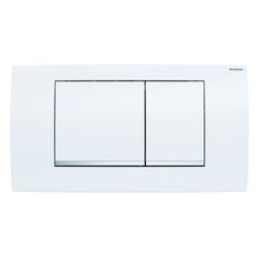 Immagine di Geberit placca di comando twinline 30 per risciacquo a due quantità, colore bianco/cromo lucido 115.899.KJ.1