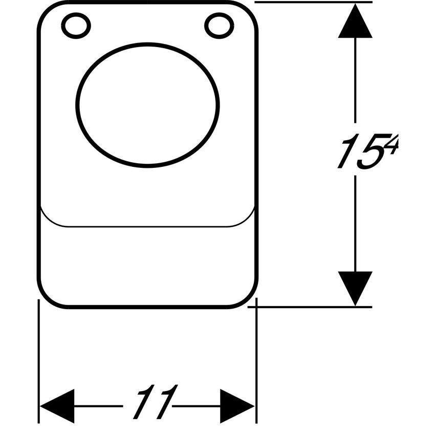 Immagine di Geberit comando per wc con azionamento pneumatico del risciacquo, risciacquo ad una quantità, pulsante a pedale per parete 115.918.00.1