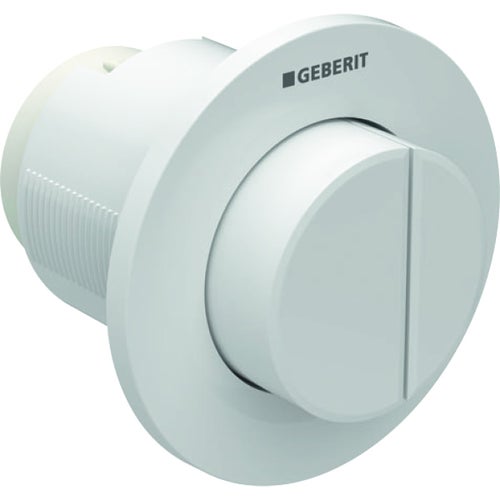 Immagine di Geberit comando a distanza tipo 01 pneumatico, per risciacquo a due quantità, pulsante da incasso, esteso, colore bianco 116.044.11.1