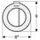 Immagine di Geberit comando a distanza tipo 01 pneumatico, per risciacquo a due quantità, pulsante esterno, colore bianco 116.048.11.1