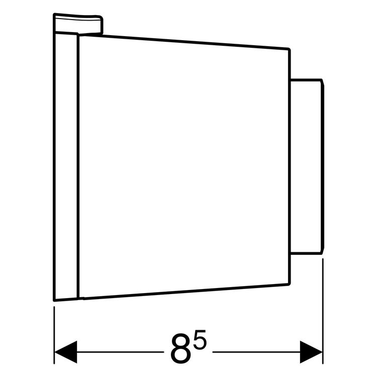 Geberit 116.047.11.1 comando a distanza tipo 01 pneumatico, per risciacquo  ad una quantità, per cassetta di risciacquo da incasso sigma 8 cm, pulsante  esterno, colore bianco